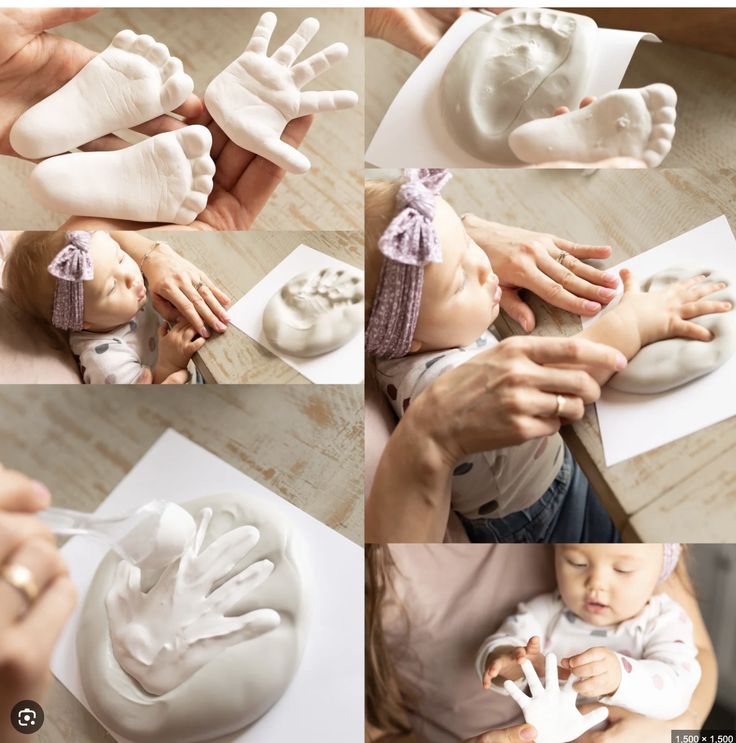 Baby handprint keepsake
